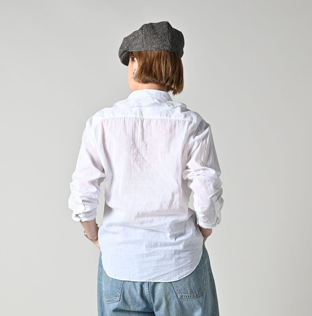 Indian Khadi Tulle Frill Blouse Female Model