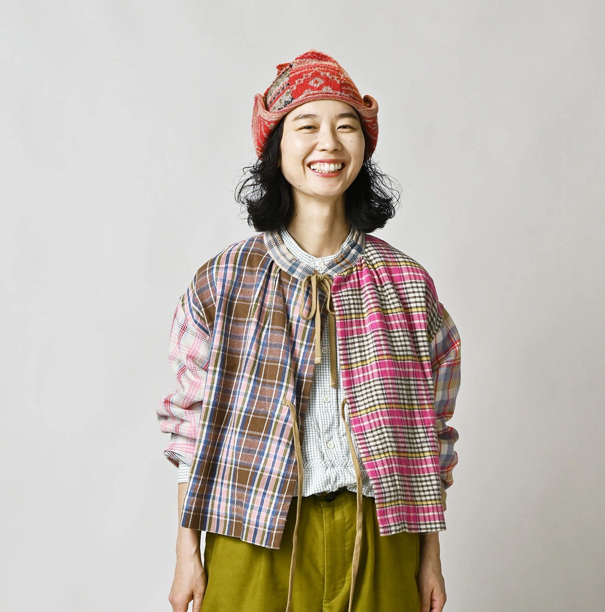 Takaramono Indian Patchwork Military Mini Smock