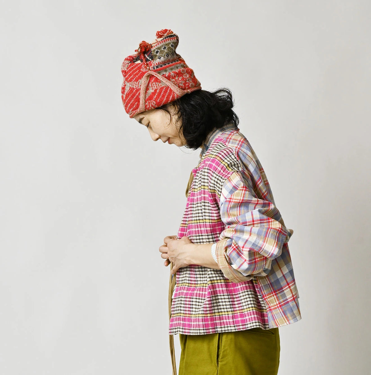 Takaramono Indian Patchwork Military Mini Smock