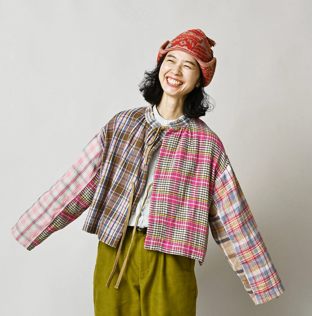 Takaramono Indian Patchwork Military Mini Smock