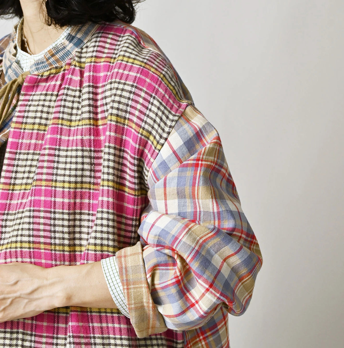 Takaramono Indian Patchwork Military Mini Smock
