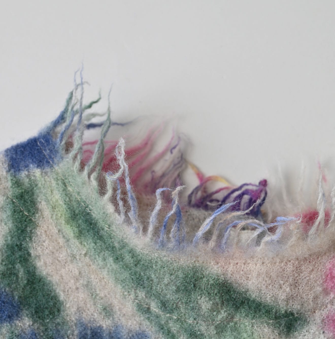 Boiled Wool Jardin Print Poyon Blouse Detail