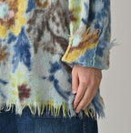Boiled Wool Jardin Print Poyon Blouse Detail