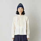 Indian Khadi Stand Collar Square Blouse