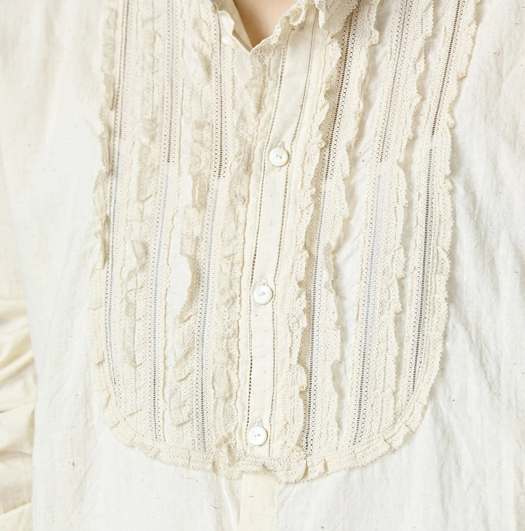 Indian Khadi Stand Collar Square Blouse