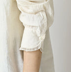 Indian Khadi Stand Collar Square Blouse