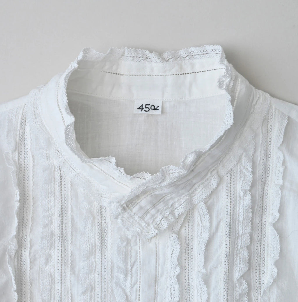 Indian Khadi Stand Collar Square Blouse