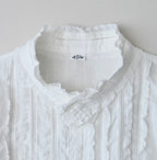 Indian Khadi Stand Collar Square Blouse