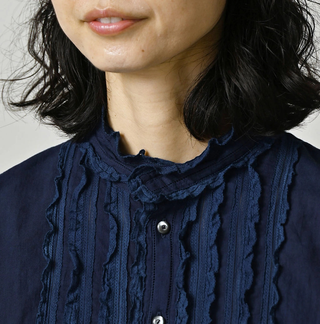 Ai Indian Khadi Stand Collar Square Blouse Nou