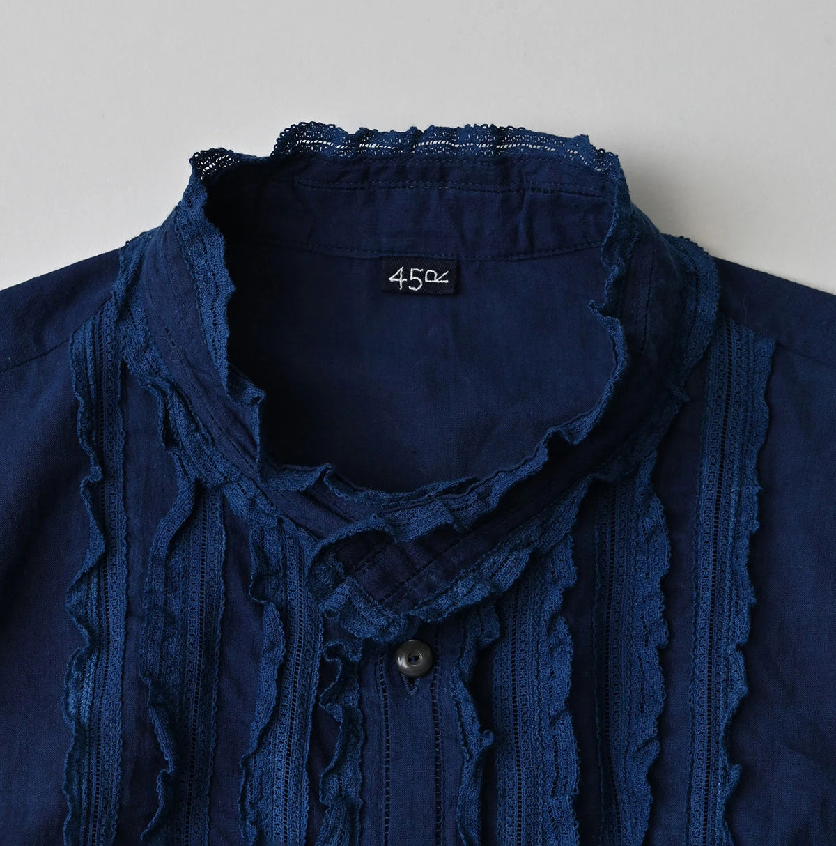 Ai Indian Khadi Stand Collar Square Blouse Nou