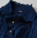 Ai Indian Khadi Stand Collar Square Blouse Nou