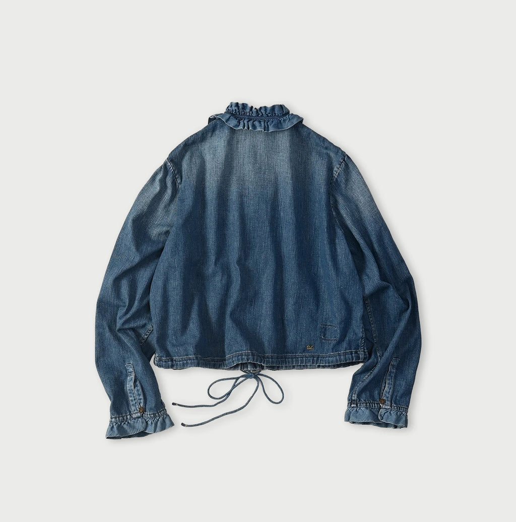 45 Petit Denim Frill Talula Blouse Distressed