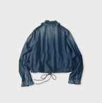 45 Petit Denim Frill Talula Blouse Distressed