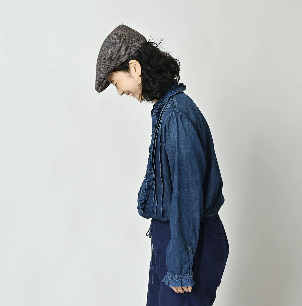 45 Petit Denim Frill Talula Blouse Distressed