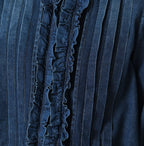45 Petit Denim Frill Talula Blouse Distressed