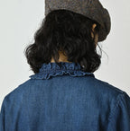 45 Petit Denim Frill Talula Blouse Distressed