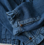 45 Petit Denim Frill Talula Blouse Distressed