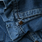 45 Petit Denim Frill Talula Blouse Distressed