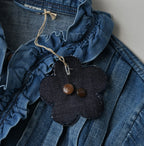 45 Petit Denim Frill Talula Blouse Distressed