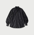45 Petit Denim Long-Sleeve Bow-Tie Coupé Shirt Nou