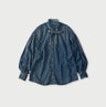 45 Petit Denim Long-Sleeve Bow-Tie Coupé Shirt DIstressed