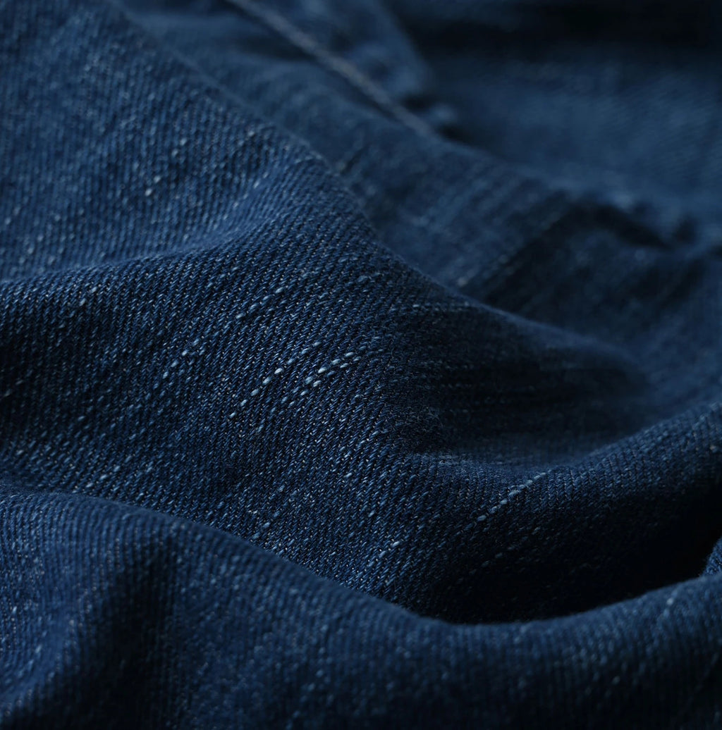 45 Petit Denim Long-Sleeve Bow-Tie Coupé Shirt DIstressed