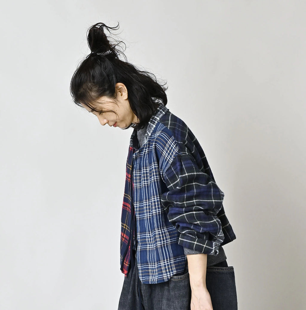 Indigo Takaramono Indian Patchwork Military Mini Smock