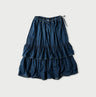 45 Petit Denim Tiered Frill Petit Skirt Distressed Indigo Syou