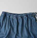 45 Petit Denim Tiered Frill Petit Skirt Distressed Detail