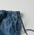 45 Petit Denim Tiered Frill Petit Skirt Distressed Detail