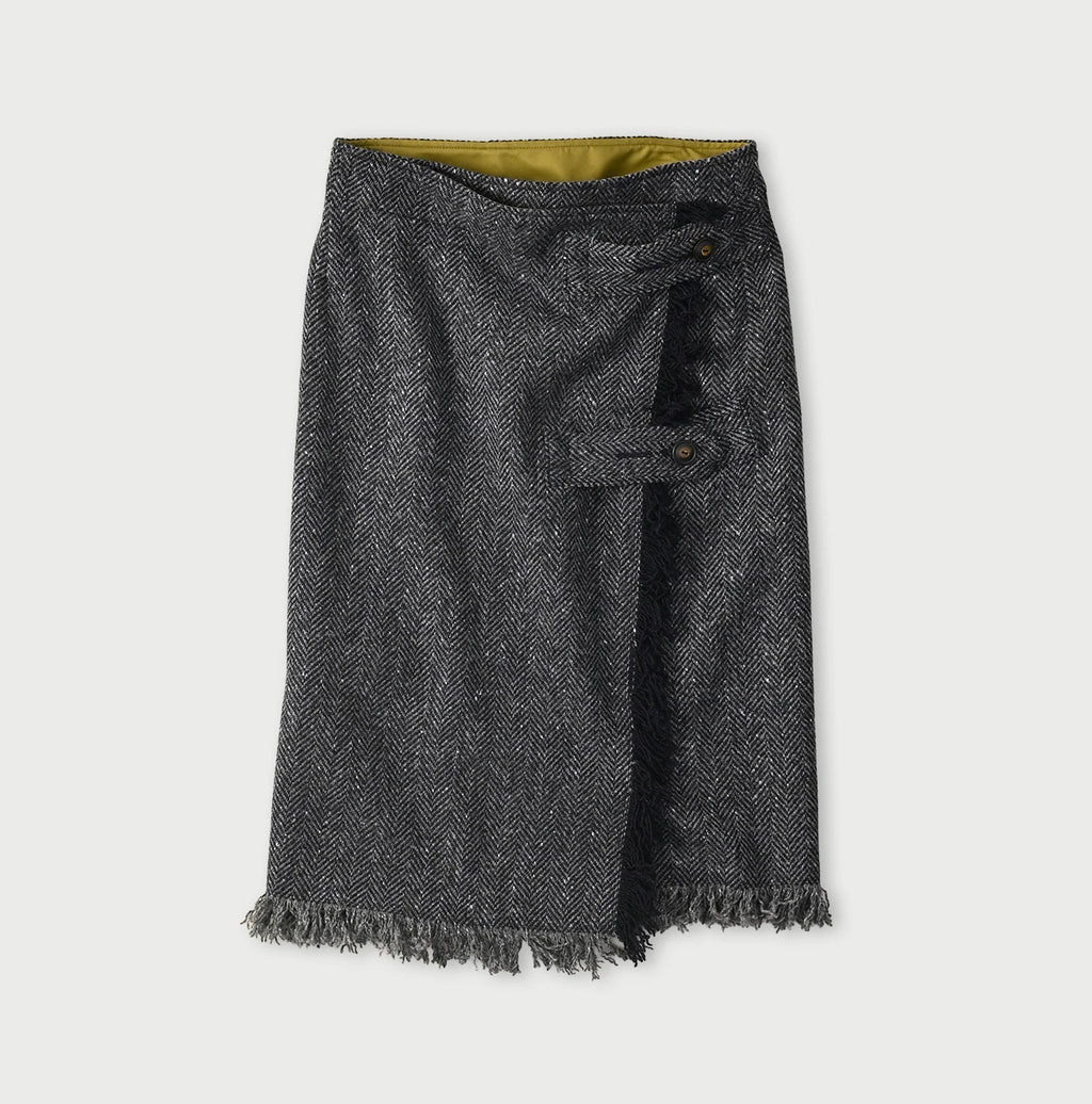 Donegal Tweed Wrapped Skirt
