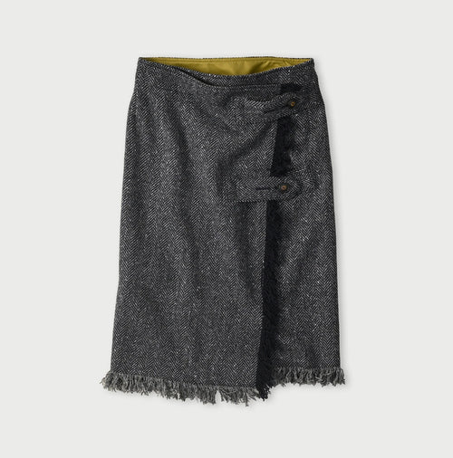 Donegal Tweed Wrapped Skirt