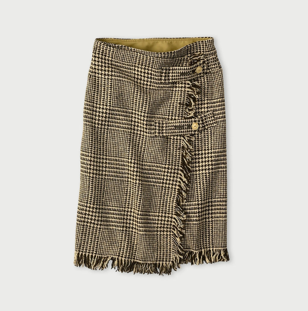 Donegal Tweed Wrapped Skirt