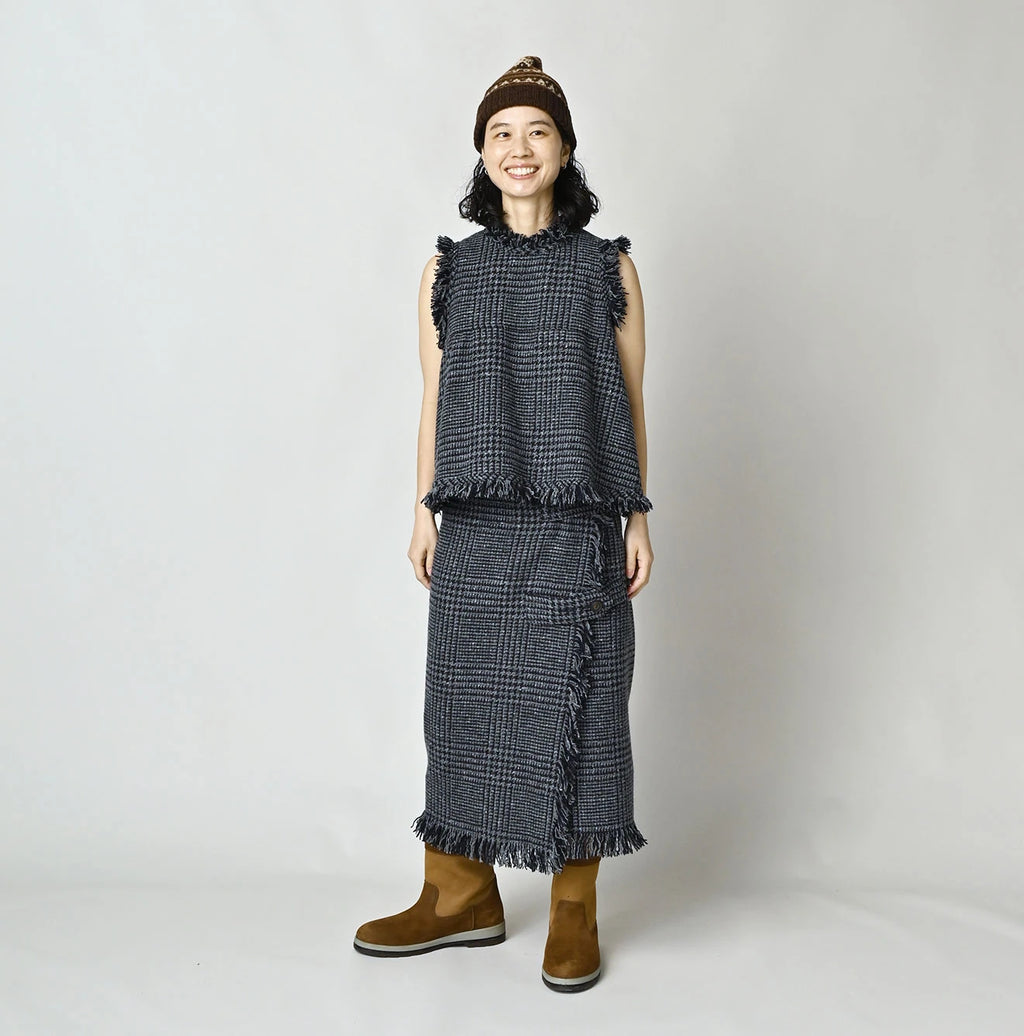 Donegal Tweed Wrapped Skirt