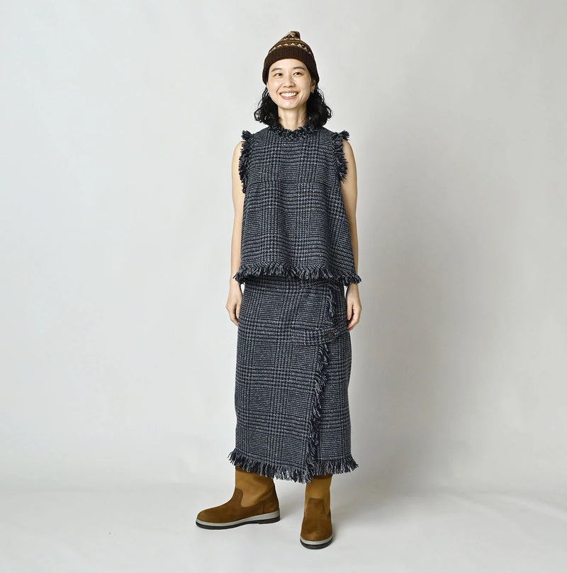 Donegal Tweed Wrapped Skirt