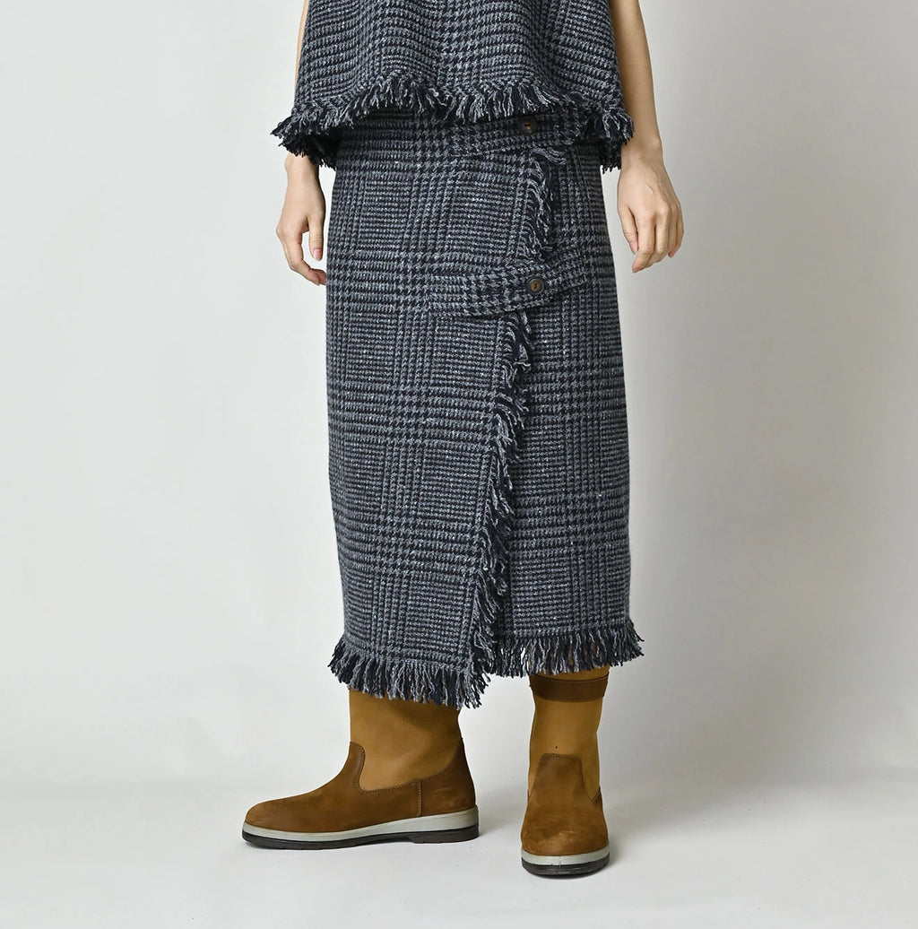 Donegal Tweed Wrapped Skirt