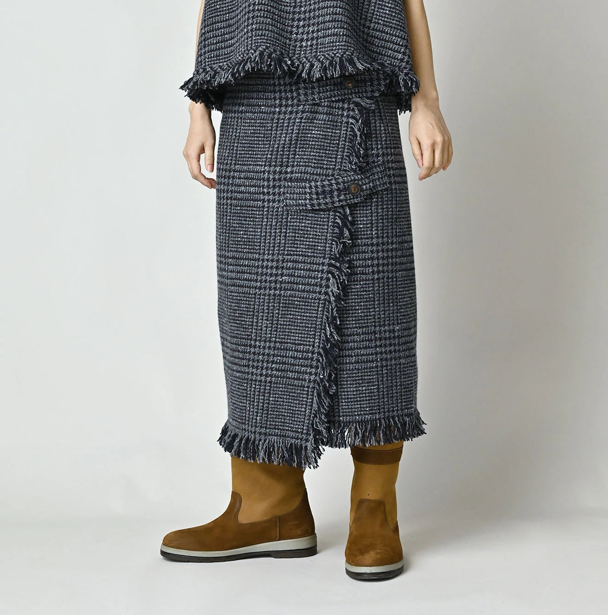 Donegal Tweed Wrapped Skirt