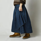 45 Petit Denim Multi Skirt Distressed