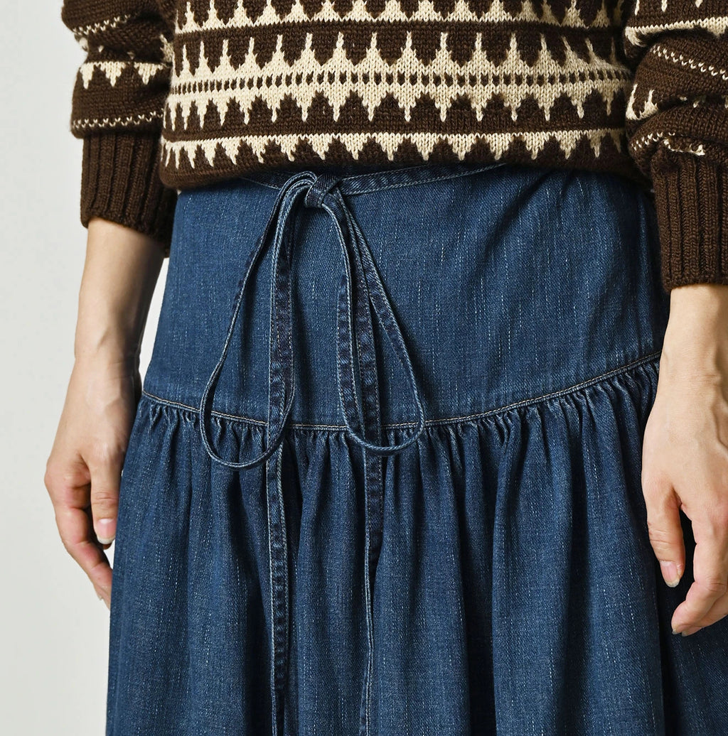 45 Petit Denim Multi Skirt Distressed