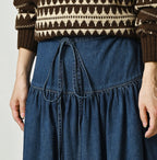 45 Petit Denim Multi Skirt Distressed