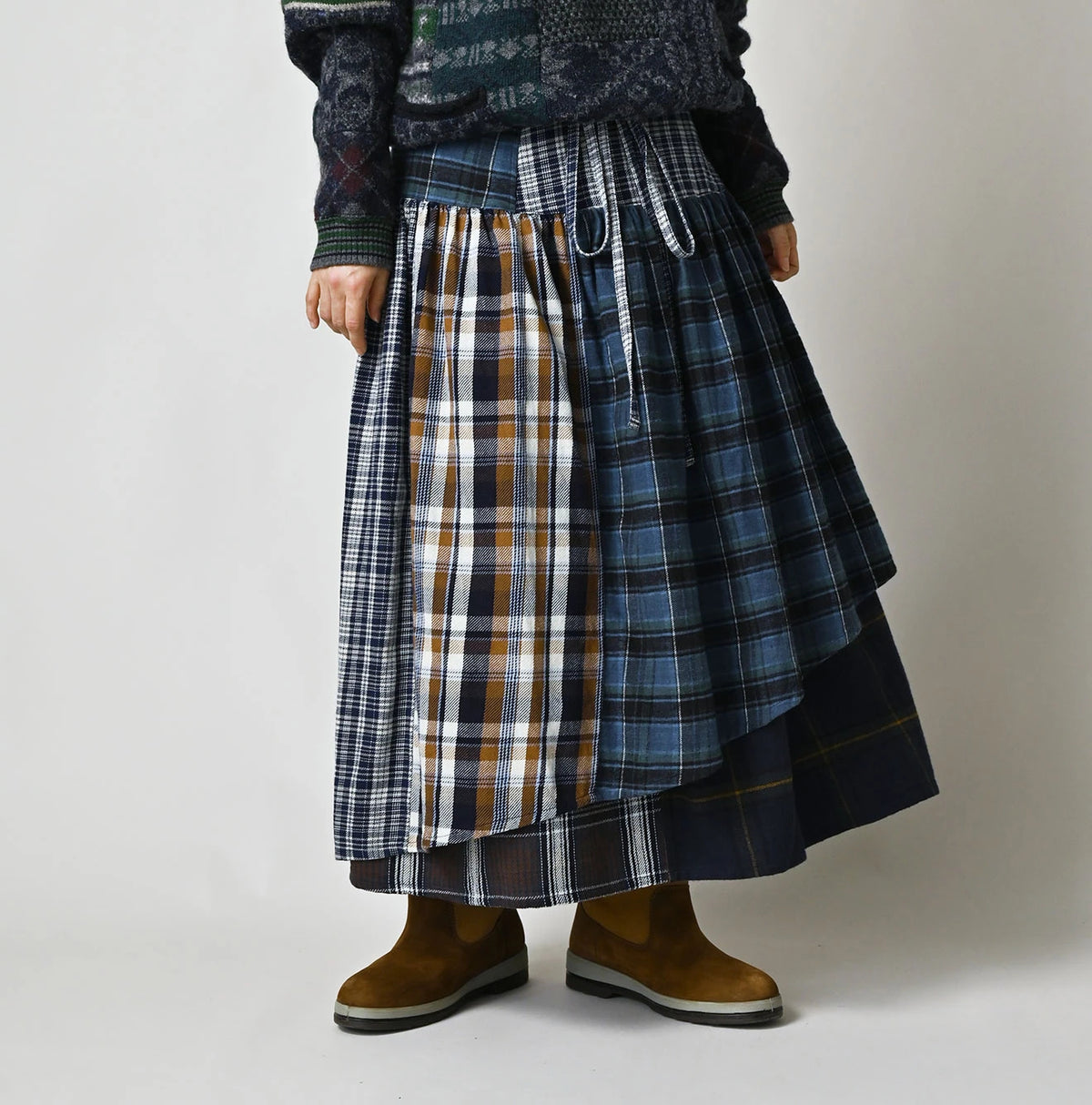 Indigo Takaramono Indian Patchwork Multi Skirt