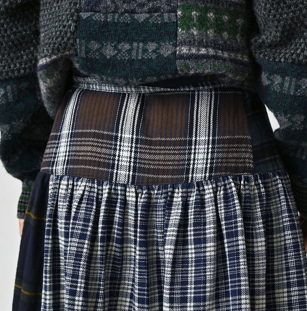 Indigo Takaramono Indian Patchwork Multi Skirt
