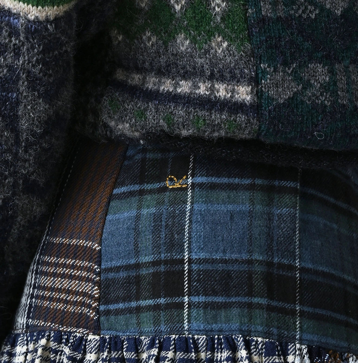 Indigo Takaramono Indian Patchwork Multi Skirt