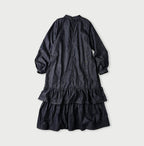 45 Petit Denim Tiered Frill Dress Back
