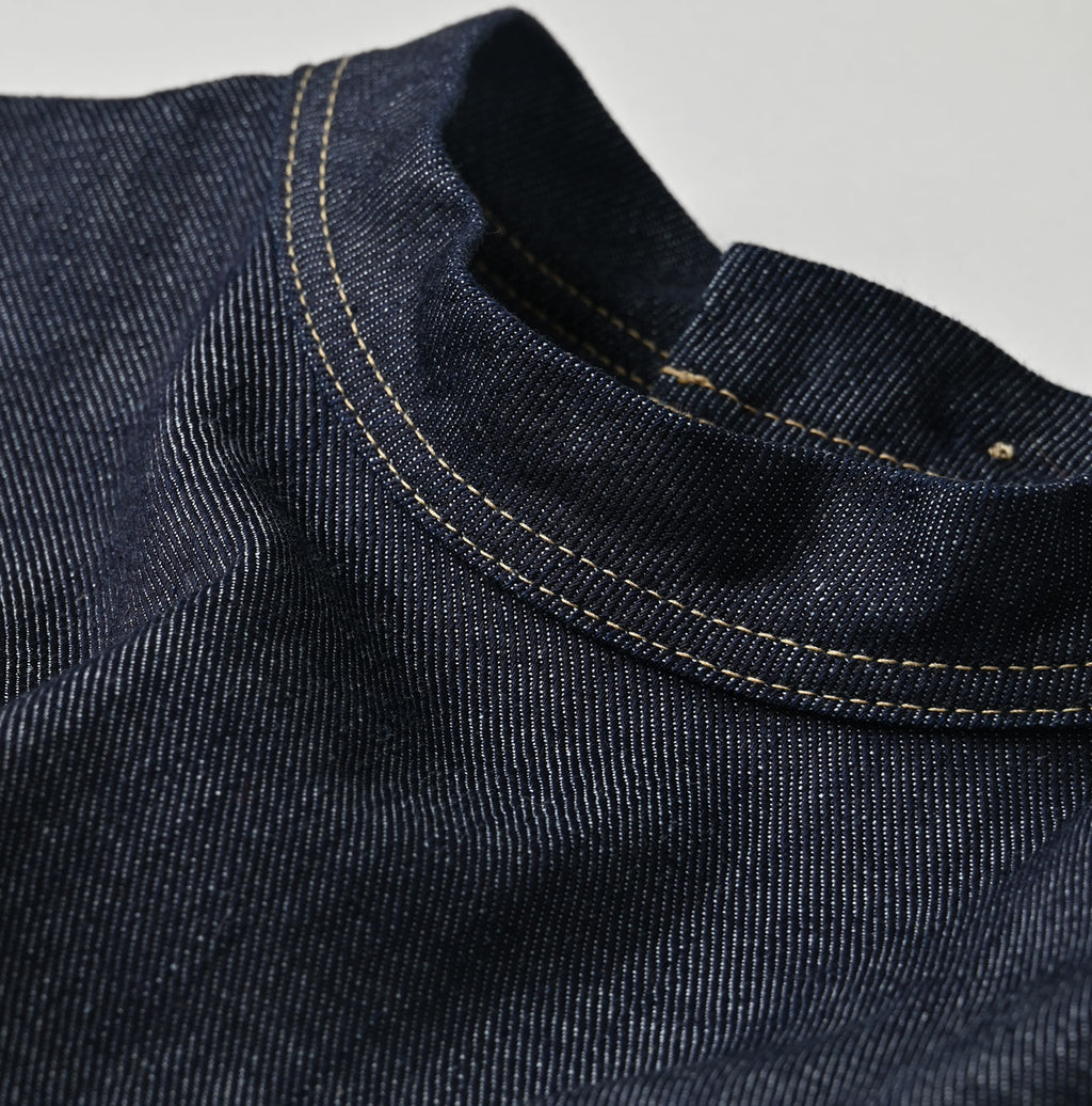 45 Petit Denim Tiered Frill Dress Detail