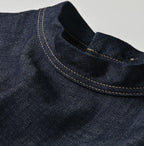 45 Petit Denim Tiered Frill Dress Detail