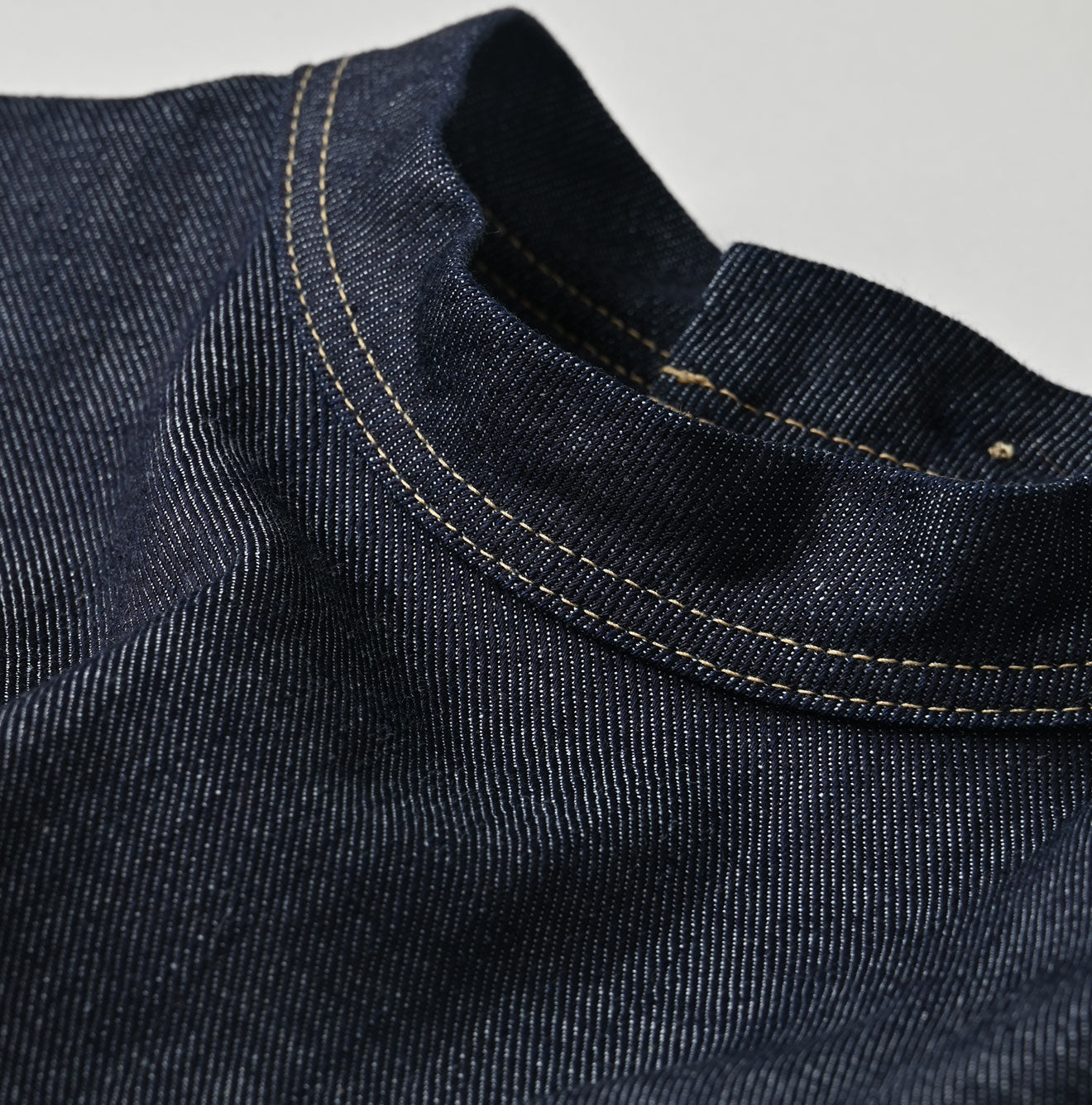 45 Petit Denim Tiered Frill Dress Detail