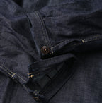 45 Petit Denim Tiered Frill Dress Detail