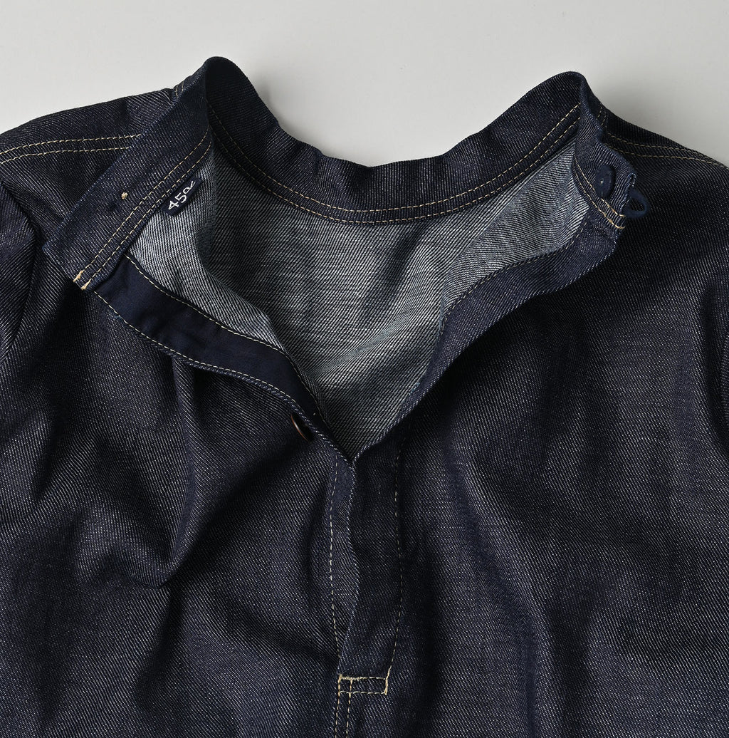 45 Petit Denim Tiered Frill Dress Detail