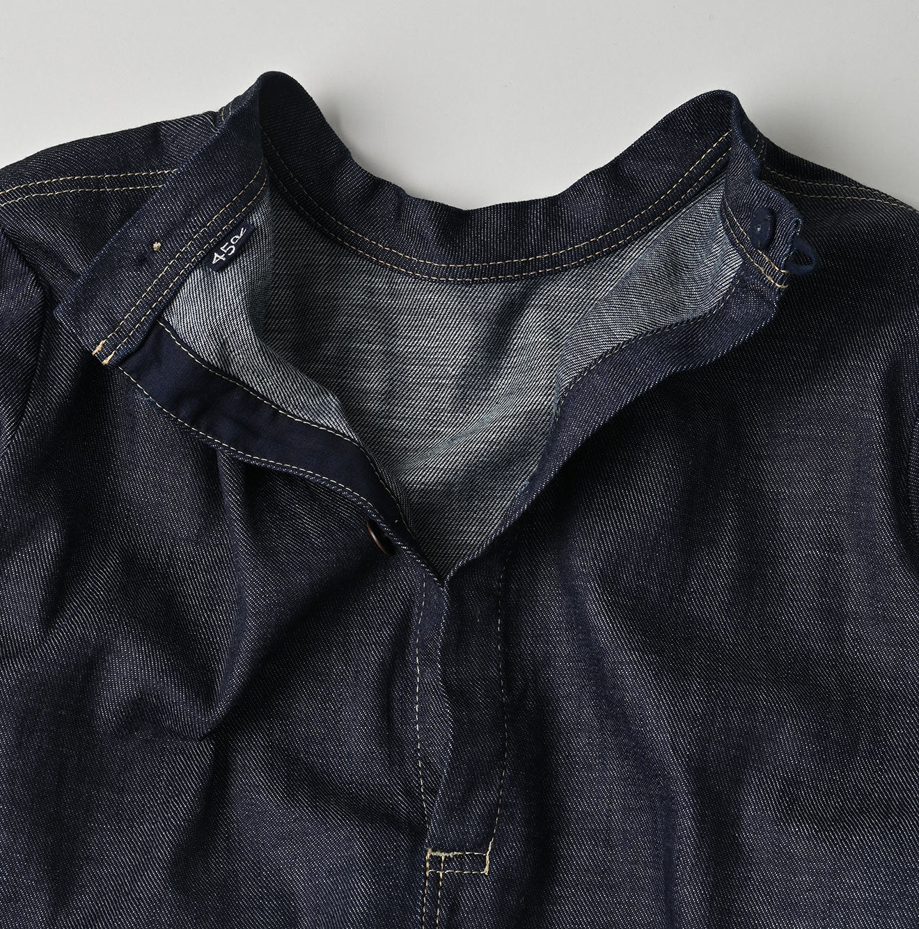 45 Petit Denim Tiered Frill Dress Detail